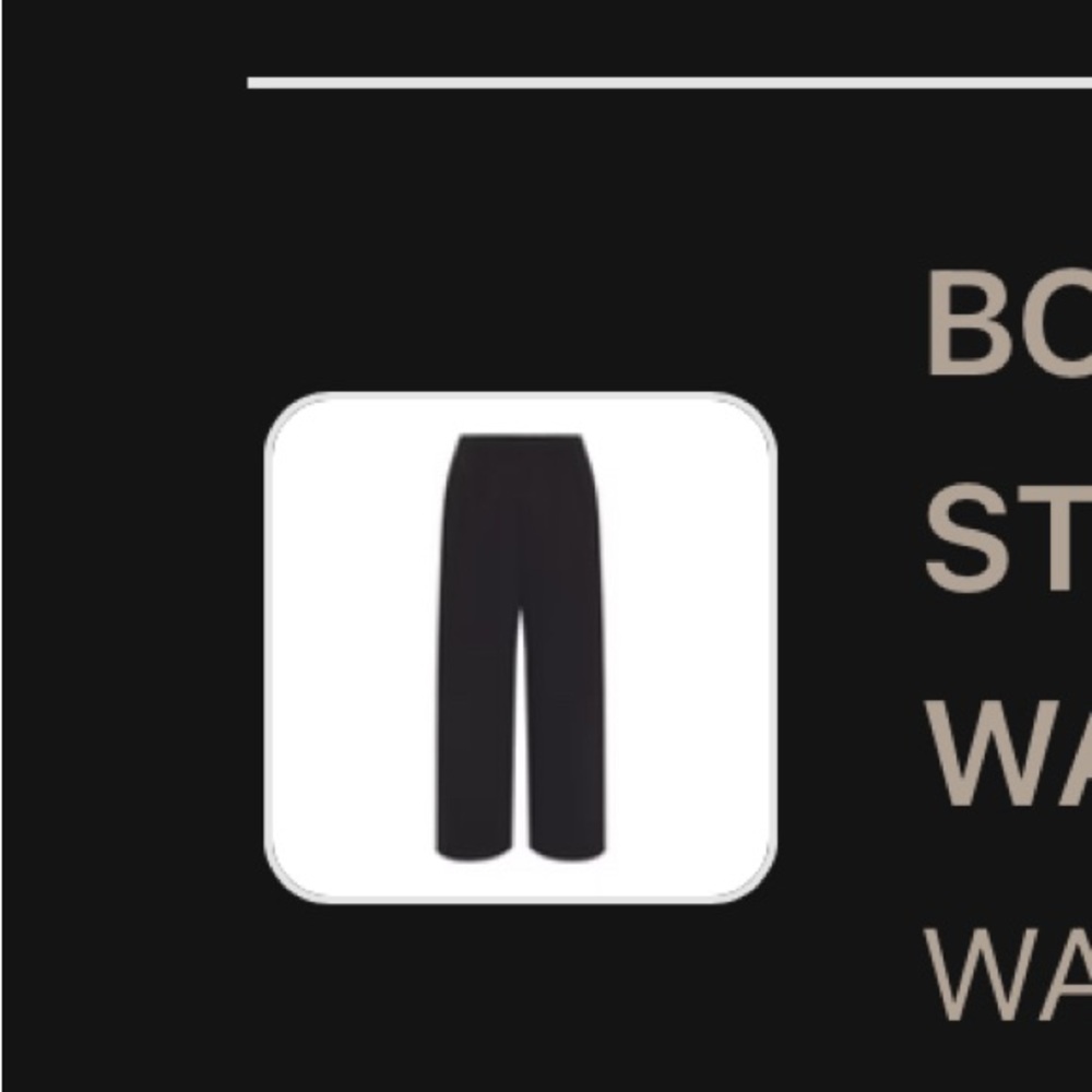 NEW WITH TAGS BOYFRIEND FLEECE STRAIGHT LEG PANT ONYX